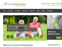 Tablet Screenshot of coastorthopaedics.com
